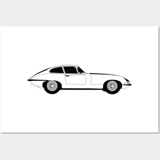 E-Type 60's Black Outline Posters and Art